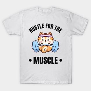 Training Muscles Cute Dog Puppy Workout T-Shirt